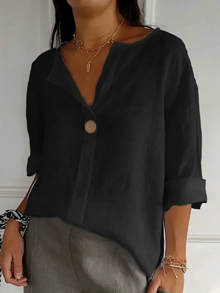Sabrina | Relaxed V-Neck Blouse