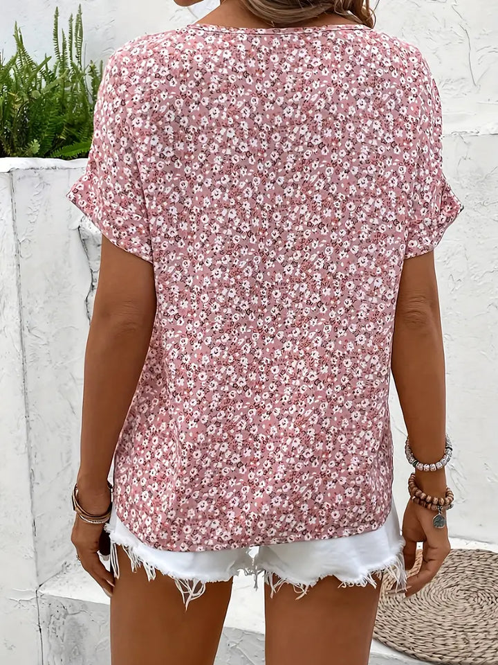 Tressa | Button-Front Floral Blouse