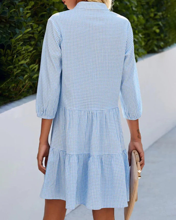 Primrose | Buttoned Gingham Day Dress