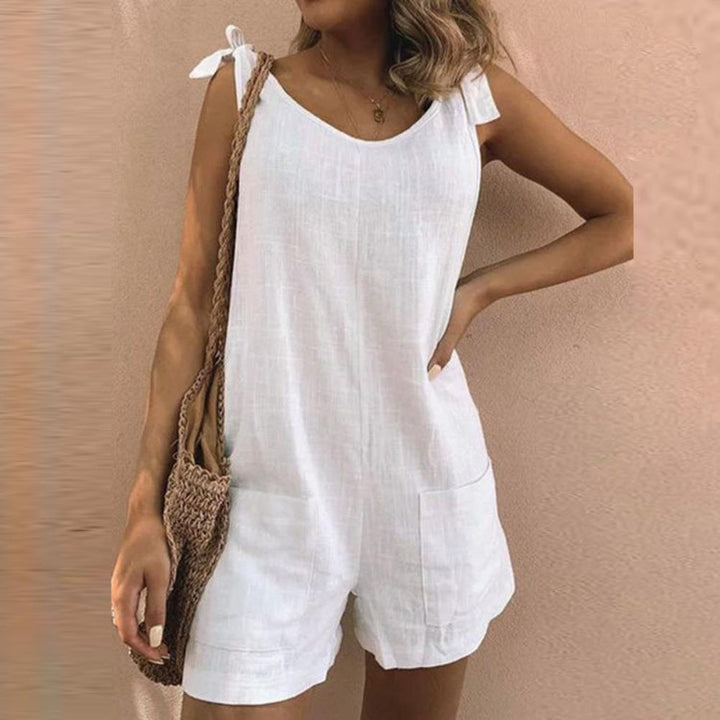 Una |  Bow Strap Pocket Playsuit