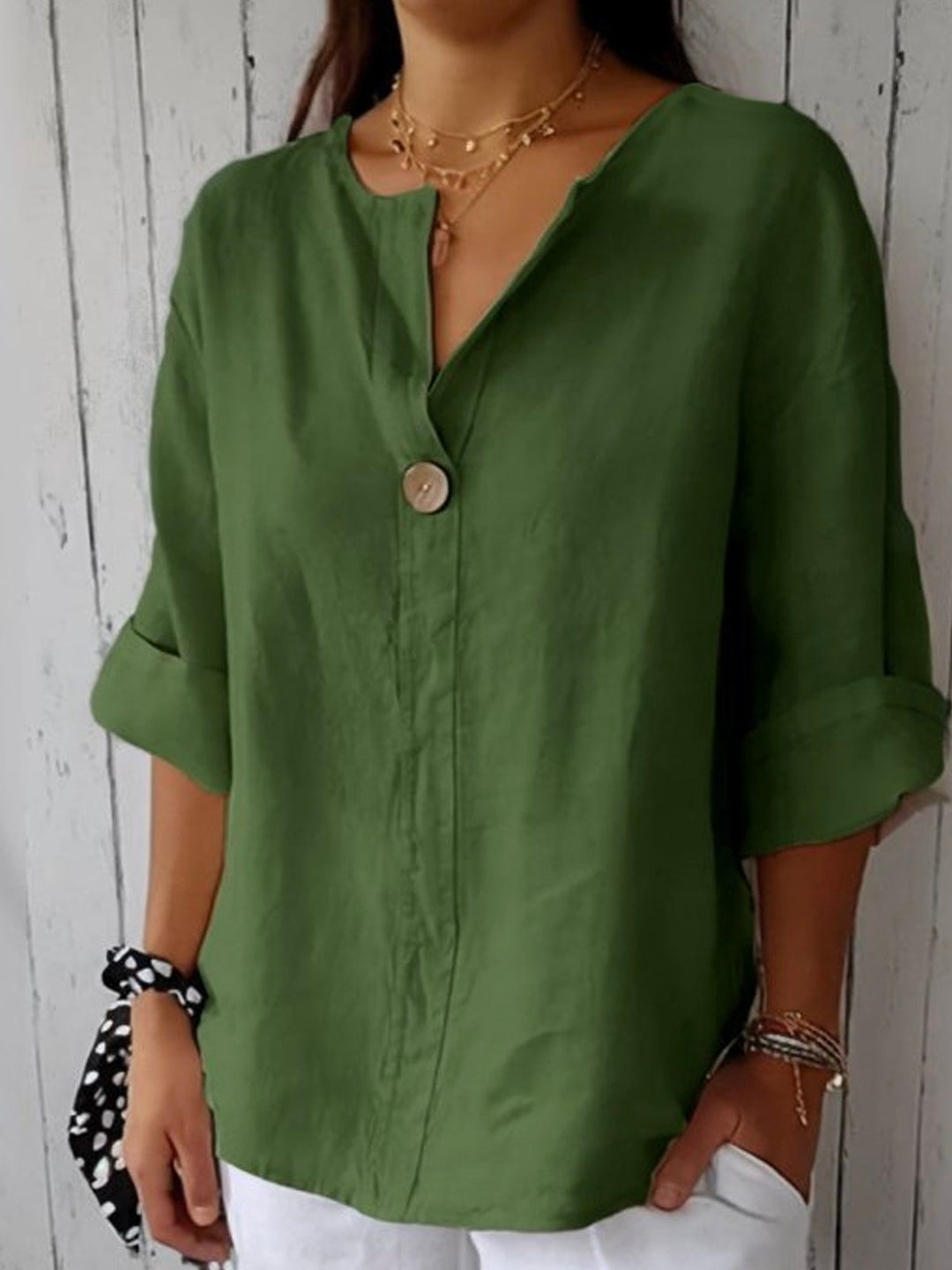 Sabrina | Relaxed V-Neck Blouse