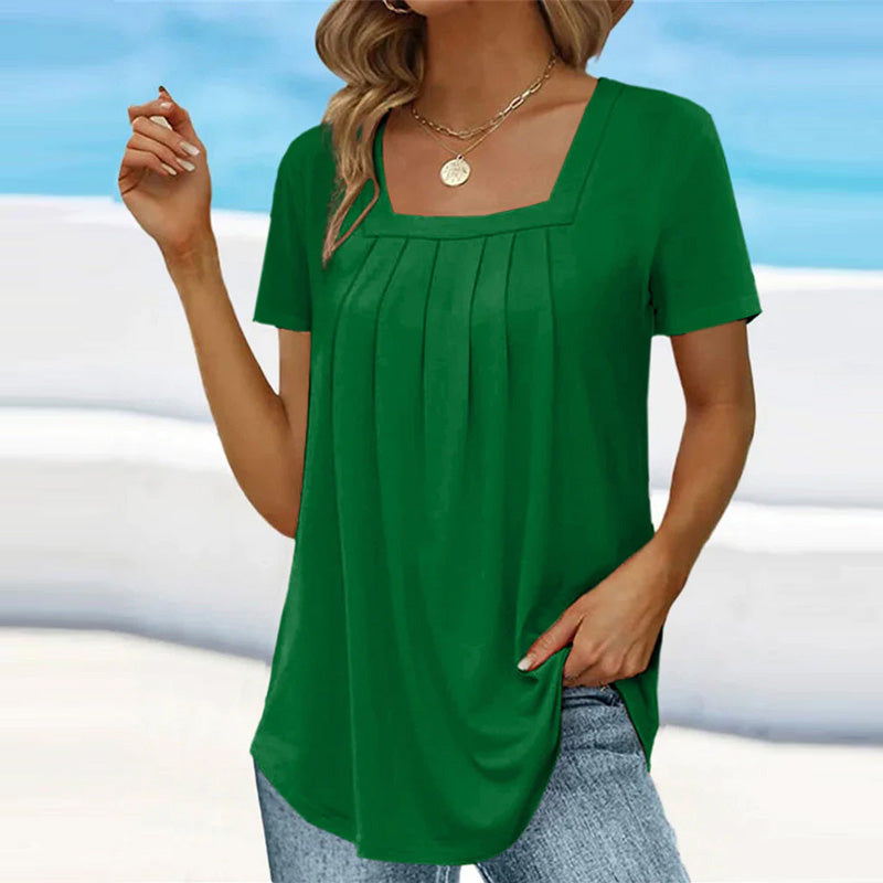 Elizabeth | Lightweight Pleated Summer Blouse