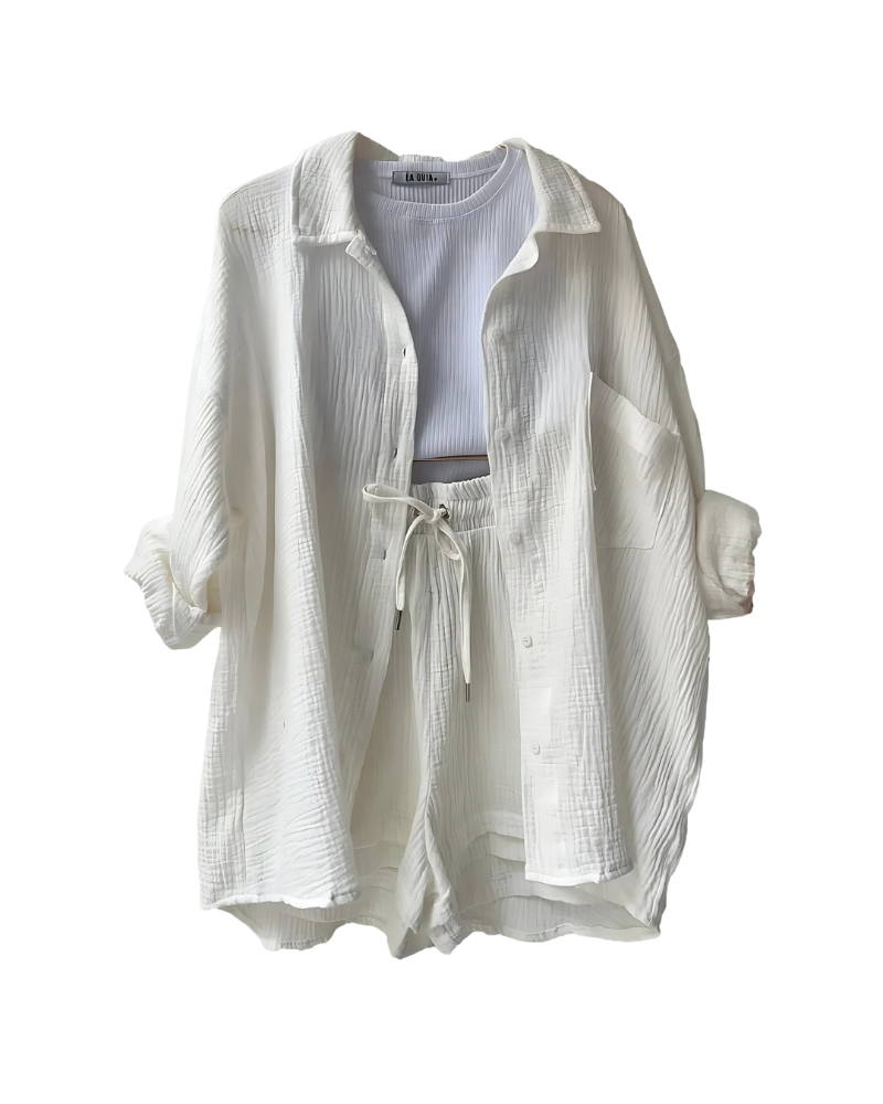 Maylee |  Button-Up Shorts Set