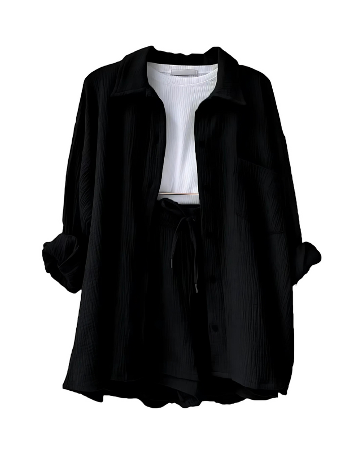 Maylee |  Button-Up Shorts Set