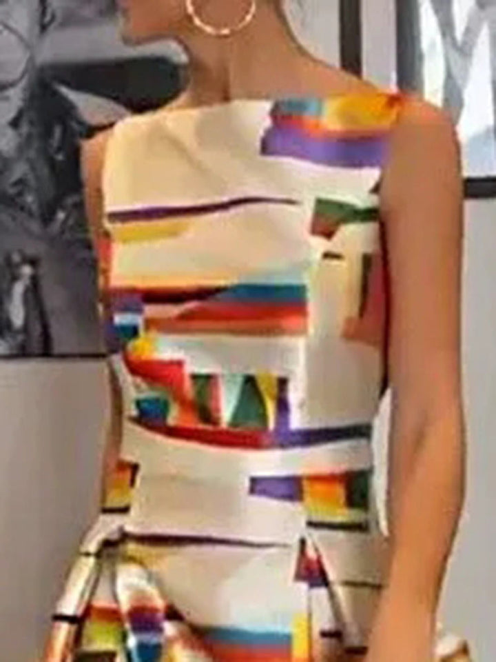 Isabeau™| Geometric Maxi Dress