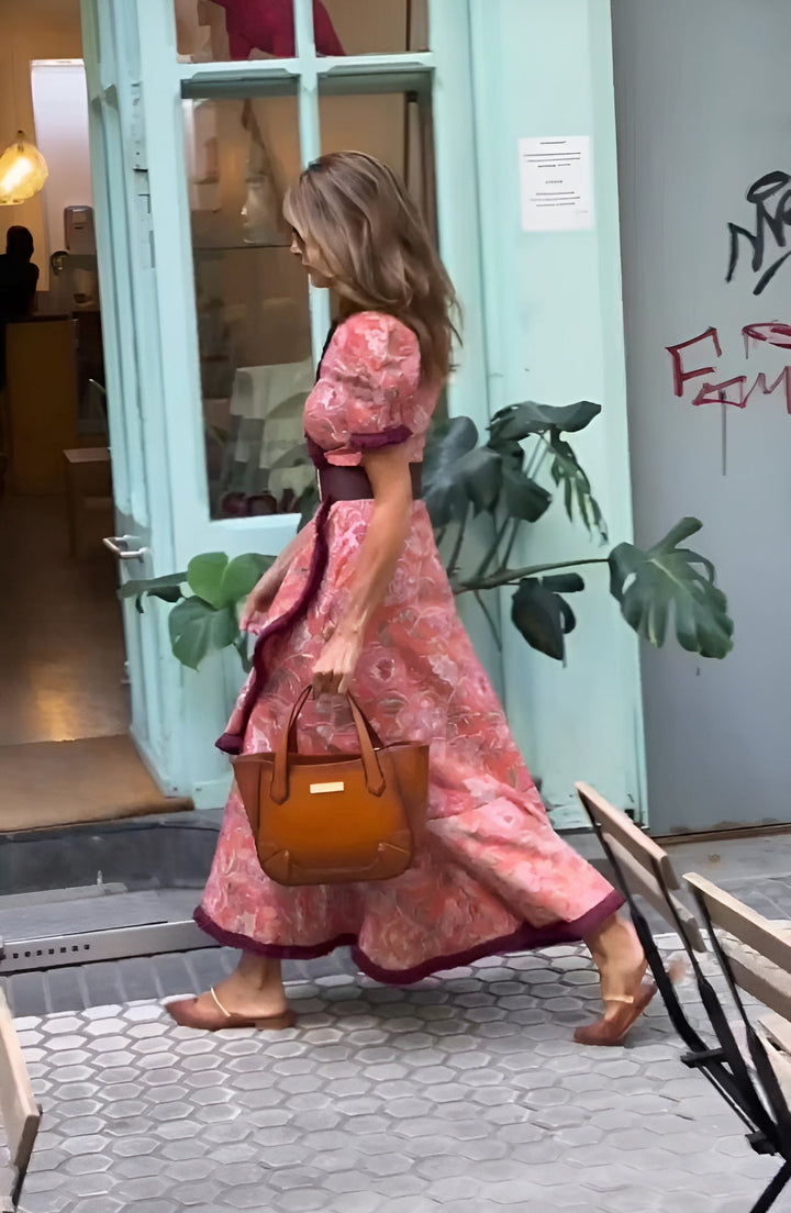 Jocelyn | Elegant Pink Maxi  Silhouette