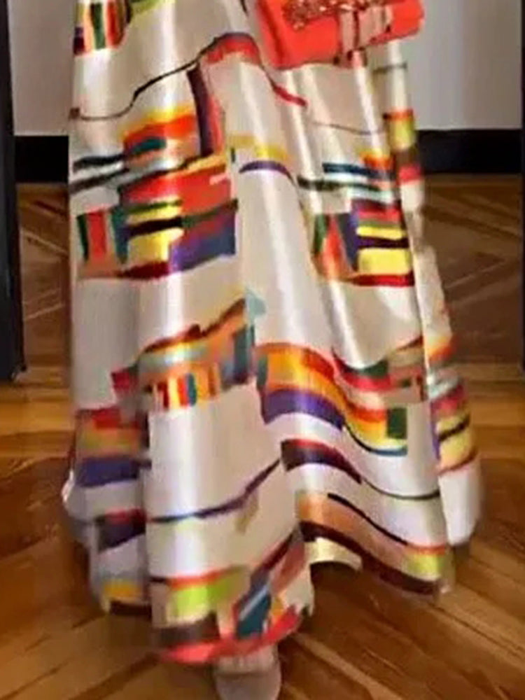 Isabeau™| Geometric Maxi Dress