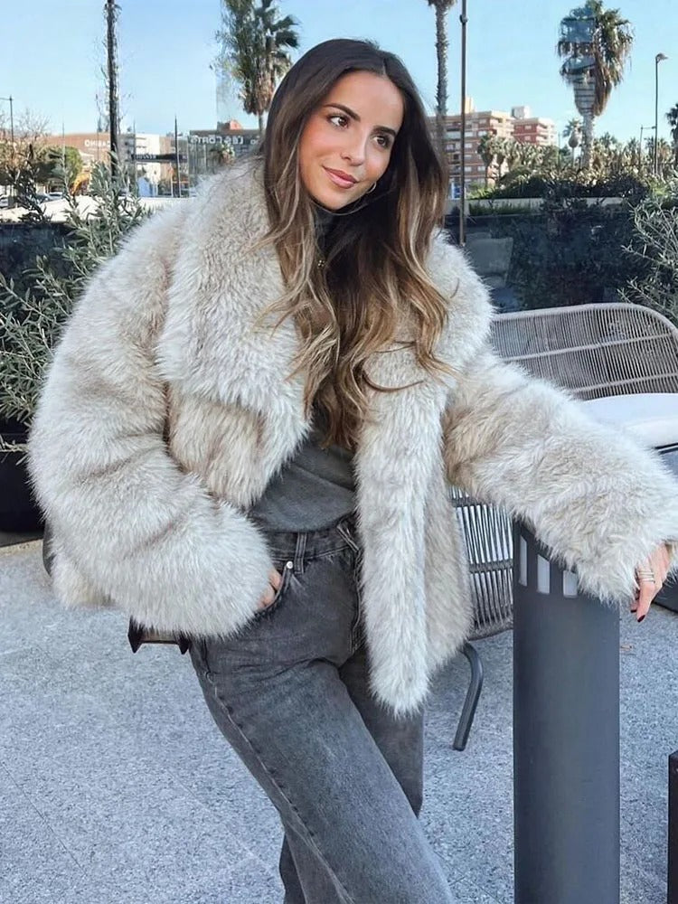 Alena | Elegant Faux Fur Jacket