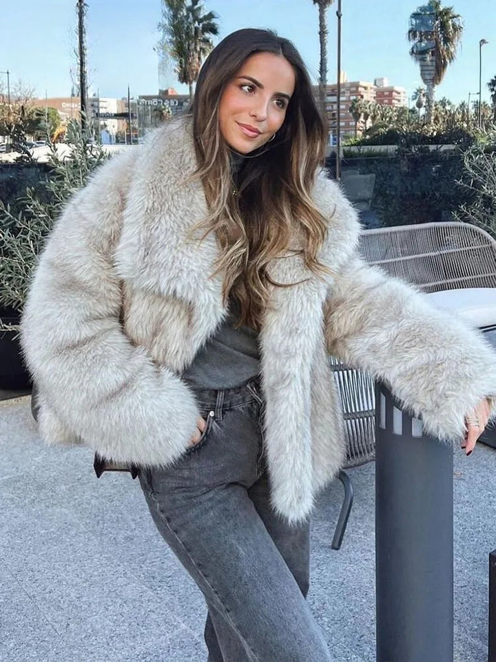 Alena | Elegant Faux Fur Jacket