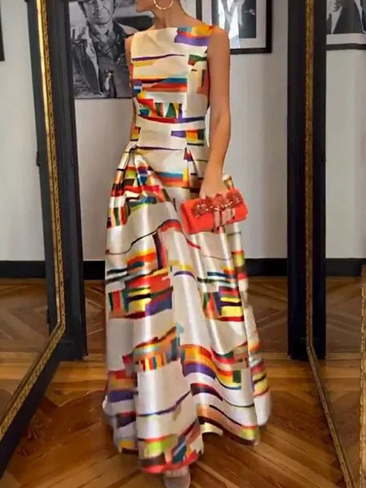Isabeau™| Geometric Maxi Dress