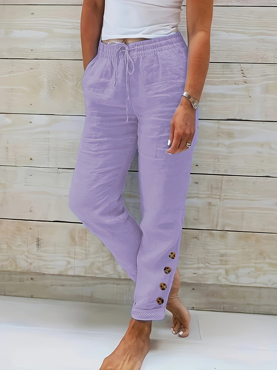 Linnea™ – Slim Straight Cotton Pants