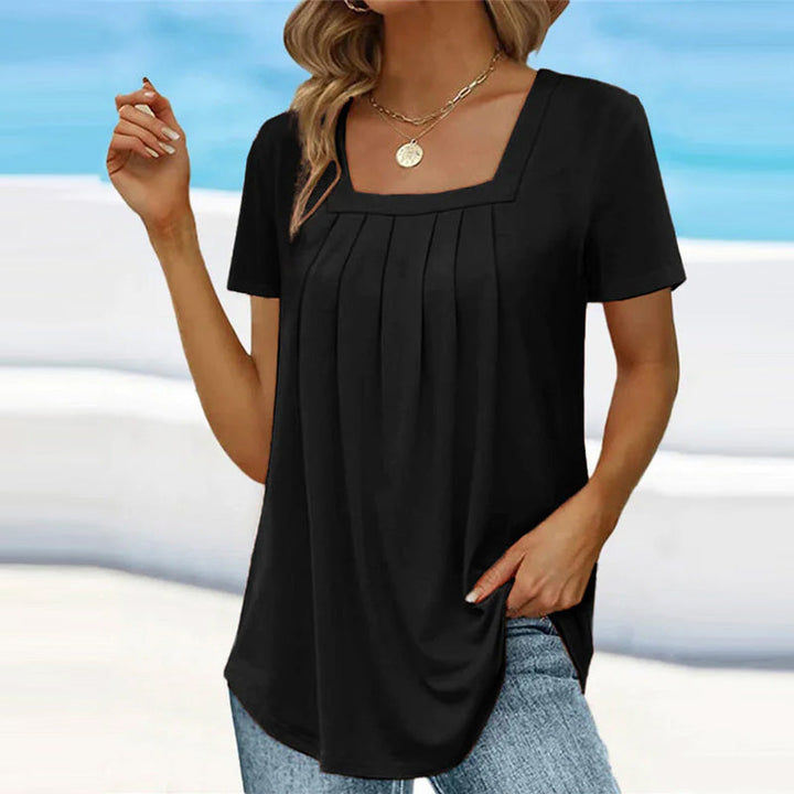 Elizabeth | Lightweight Pleated Summer Blouse