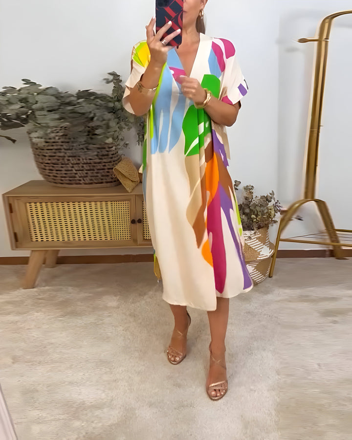 Emelia |  Abstract Print Dress