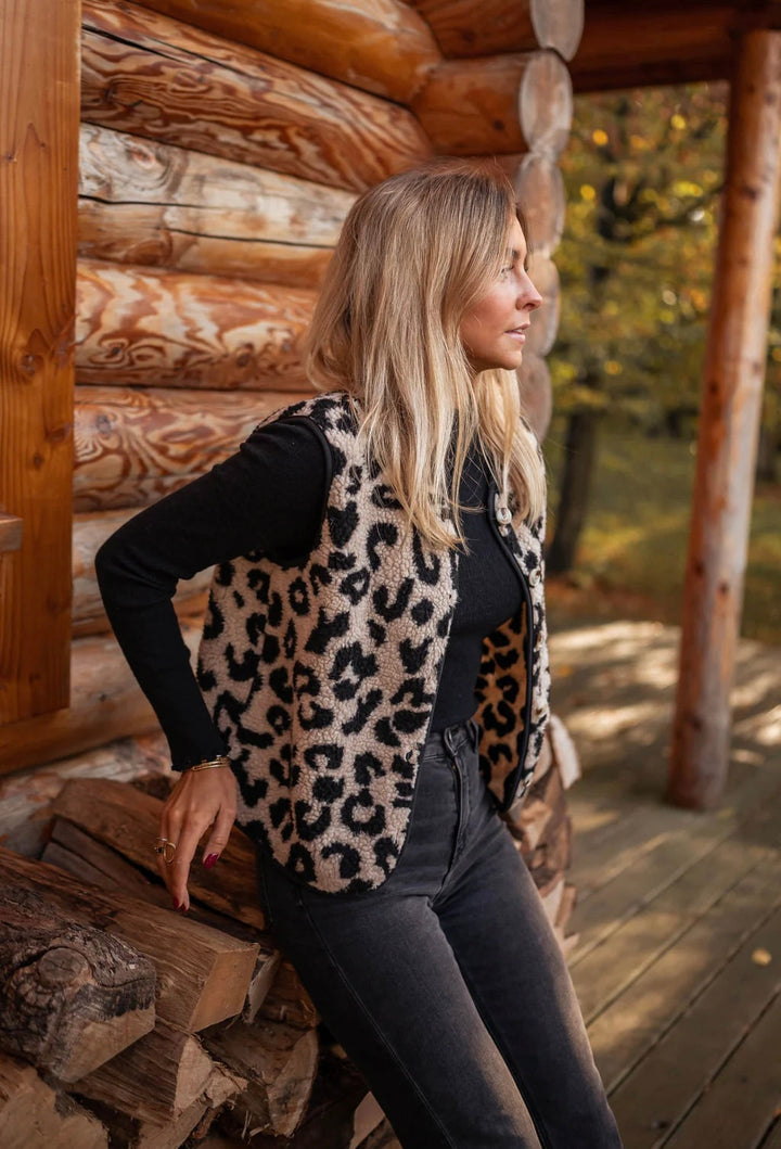 Leana™ | Leopard Chic Vest