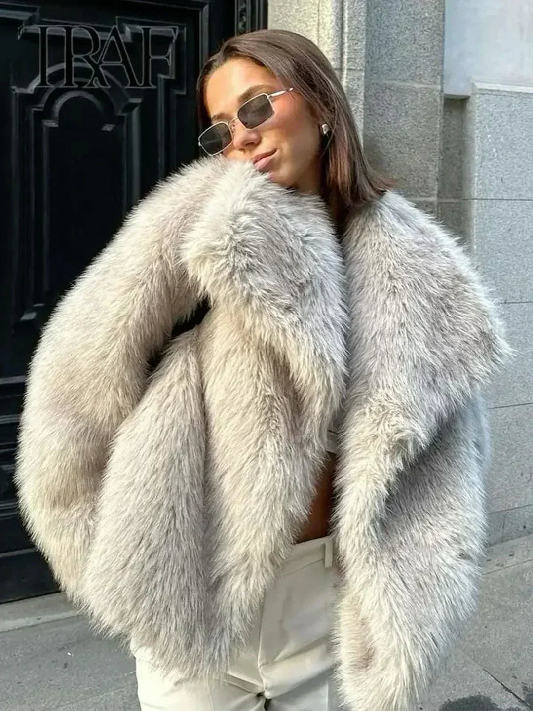 Alena | Elegant Faux Fur Jacket