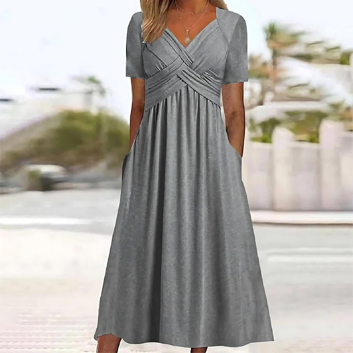 Layla | Elegant Midi Dress with Tummy Coverage