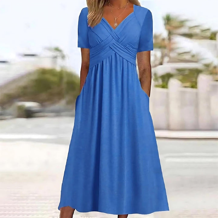 Layla | Elegant Midi Dress with Tummy Coverage