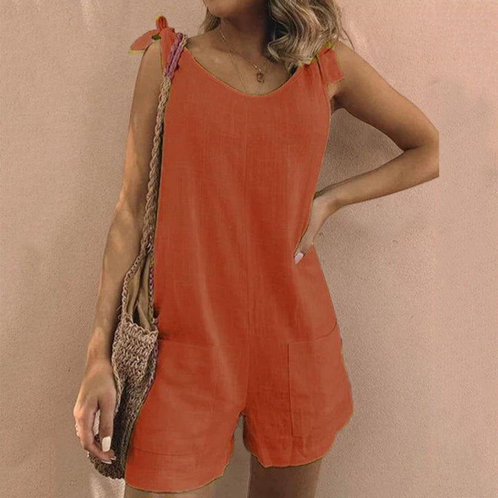 Una |  Bow Strap Pocket Playsuit