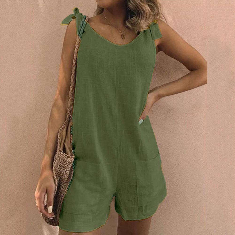 Una |  Bow Strap Pocket Playsuit