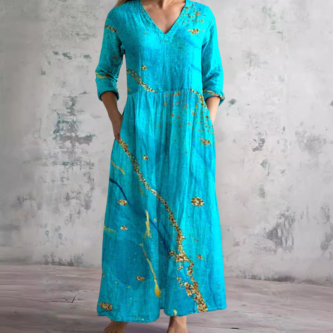 Ivory | Floral Boho Maxi Dress