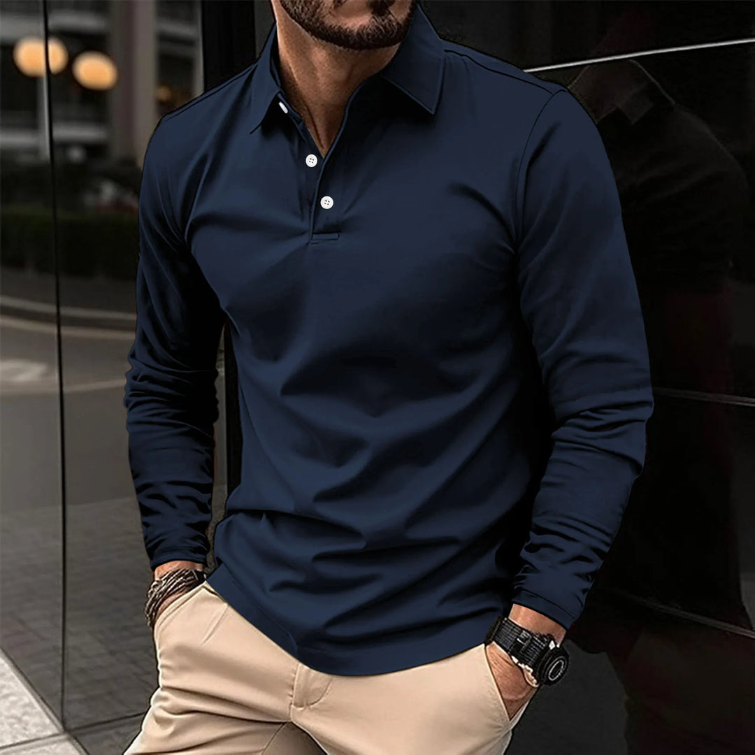 Ethan™ | Casual Long-Sleeved Polo
