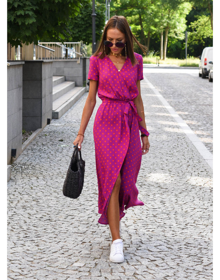 Alina | Floral Wrap Midi Dress
