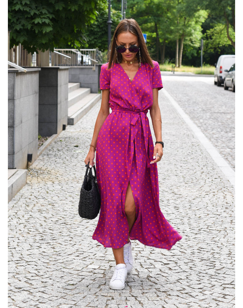 Alina | Floral Wrap Midi Dress