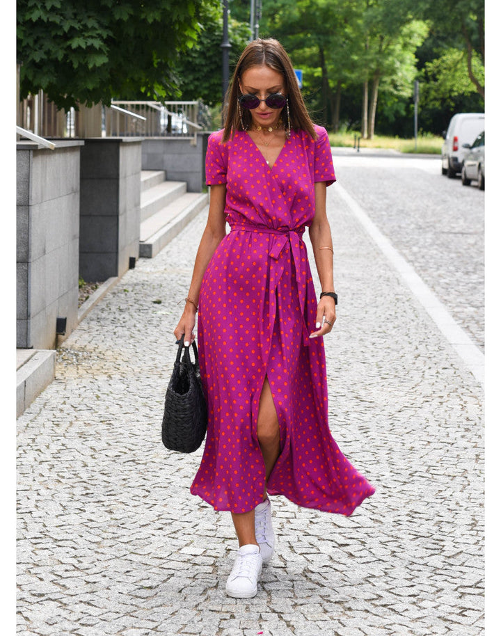 Alina | Floral Wrap Midi Dress