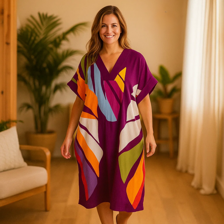 Emelia |  Abstract Print Dress