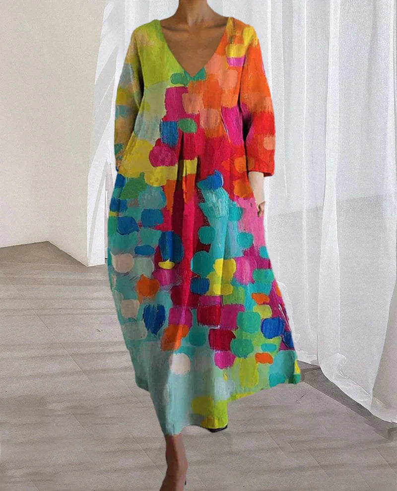 Sandra | Colourful Printed Dress for Women